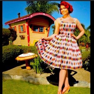 XL Harlequin Pinup Girl Jenny Dress